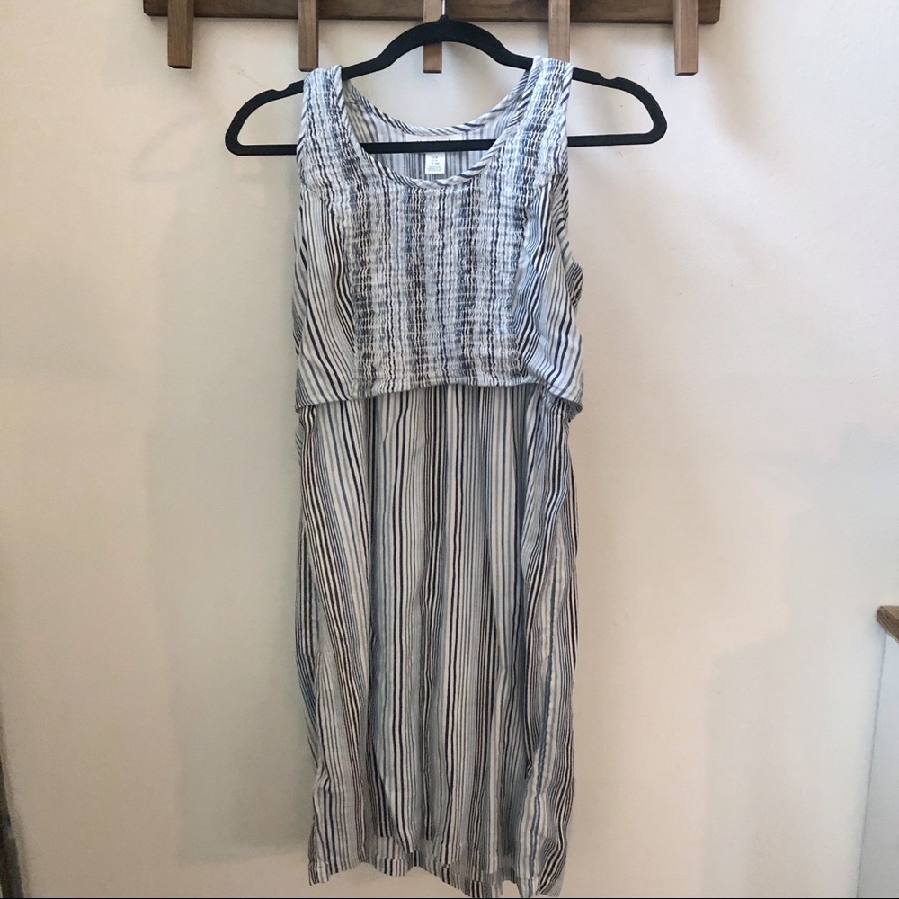 Motherhood nursing blue summer dress